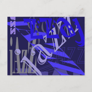 Jazz Blue on Blue Postkarte