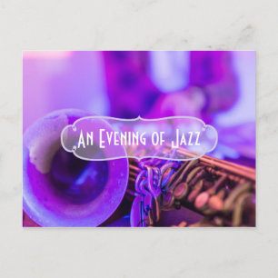 Jazz Blues Thema Retro-Party-Einladung Einladungspostkarte