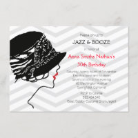 Jazz & Booze Great Gatsby Geburtstagseinladung