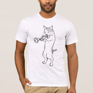Jazz Cat, die Trumpet-lustige T - Shirt spielen