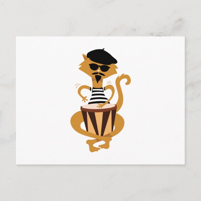 Jazz Cat Postkarte (Vorderseite)