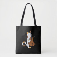 Jazz Cat Shirt spielen Bass Instrument für Kitten