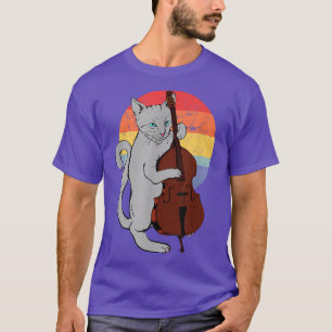Jazz Cat Upright Bass Classic Cool Musici T-Shirt