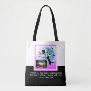 Jazz Cats   Klavier   Schweitzer Quote Tasche