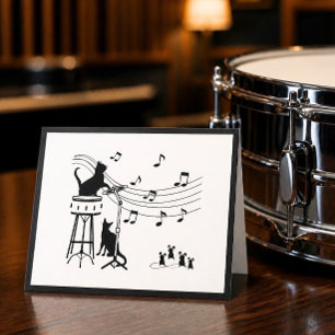 Jazz Cats Trommel - Klappkarte