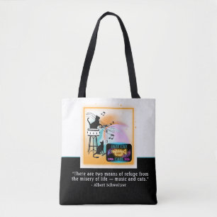 Jazz Cats Trommel Schweitzer Quote Tasche
