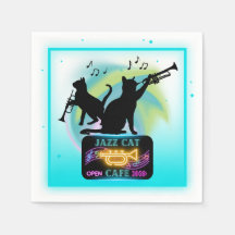 Jazz Cats | Trumpet Paper Napkins