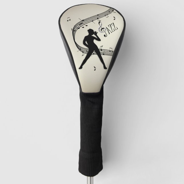Jazz Dance Golden Music Cover Golf Headcover (Vorderseite)