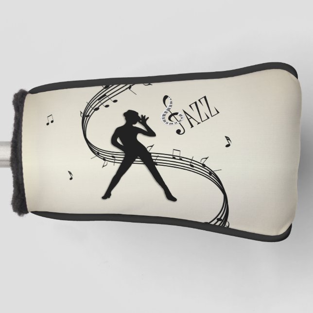 Jazz Dance Golden Music Cover Golf Headcover (Vorderseite)