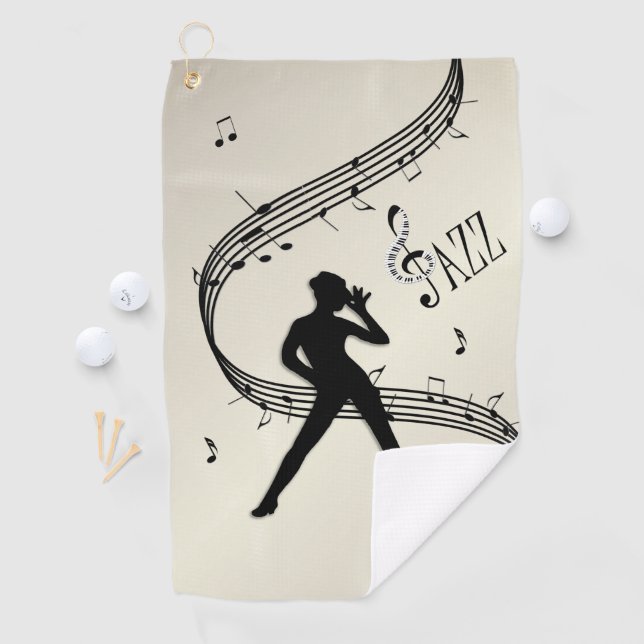 Jazz Dance Golden Music Golf Handtuch (Insitu)