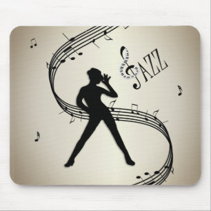 Jazz Dance Golden Music Mouse Pad Mousepad
