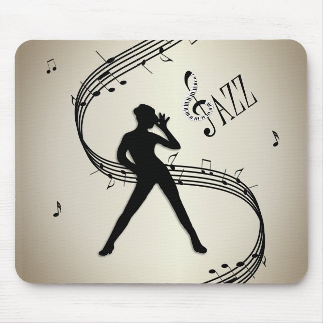 Jazz Dance Golden Music Mouse Pad Mousepad (Vorne)
