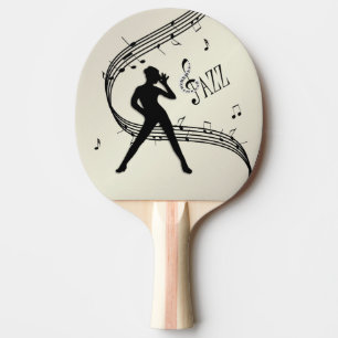 Jazz Dance Golden Music Pong Paddle Tischtennis Schläger