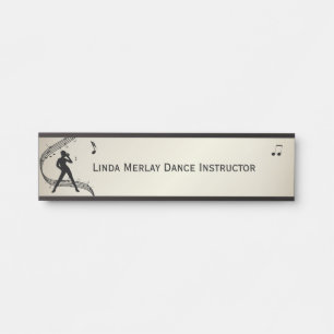 Jazz Dance Golden Personalisiert Door Sign Türschild