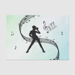 Jazz Dance Green Music Seidenpapier