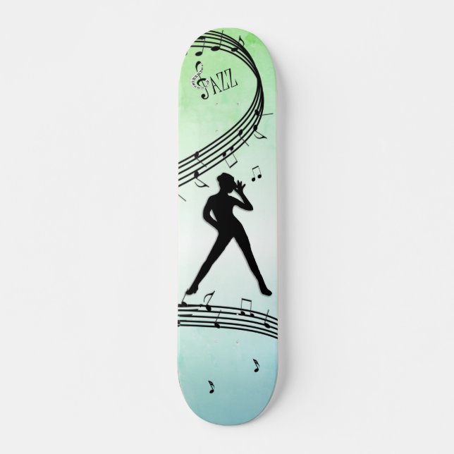 Jazz Dance Green Music Skateboard (Vorne)
