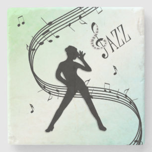 Jazz Dance Green Music Steinuntersetzer