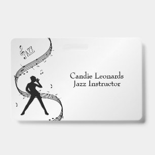 Jazz Dance Instructor mit Name and Station Abzeich Ausweis