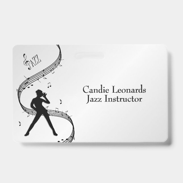Jazz Dance Instructor mit Name and Station Abzeich Ausweis (Vorderseite)