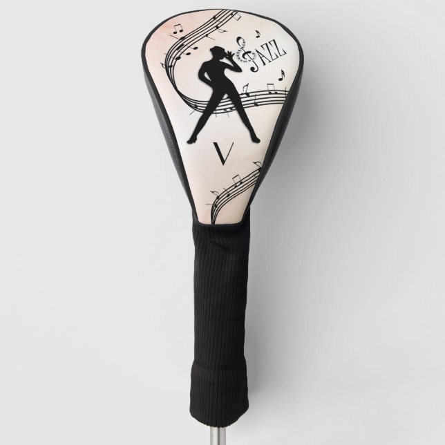 Jazz Dance Monogram Music Design Golf Headcover (Vorderseite)