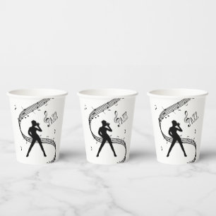 Jazz Dance Music Paper Cups Pappbecher