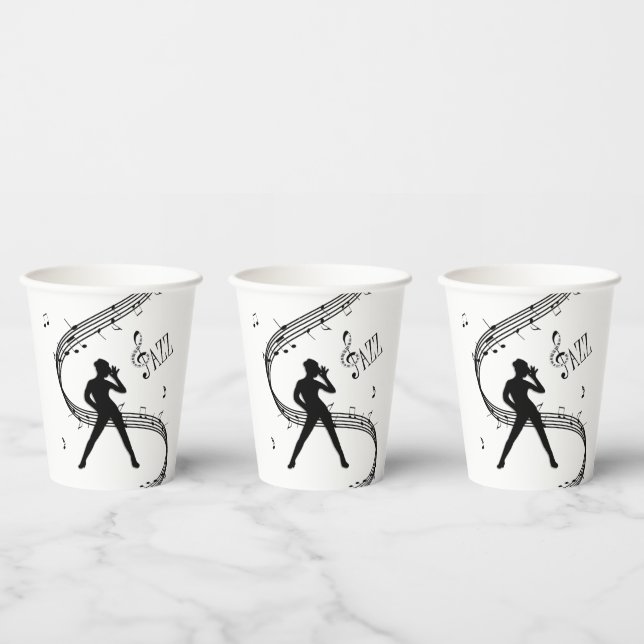 Jazz Dance Music Paper Cups Pappbecher (Multi)