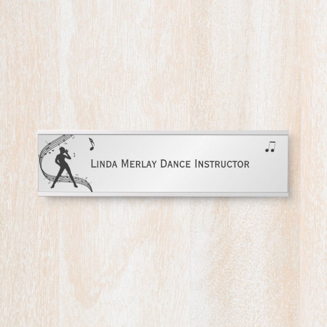 Jazz Dance Personalisiert Door Sign Türschild (Vorderseite )