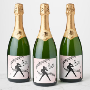 Jazz Dance Pink Music Champagne Label