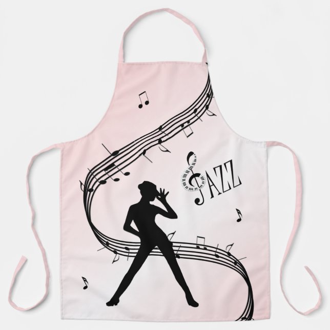 Jazz Dance Pink Music Schürze (Vorderseite)