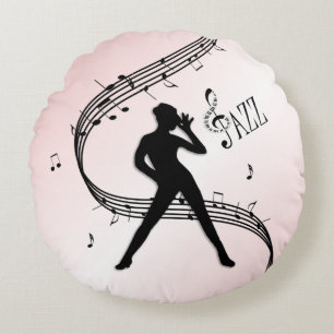 Jazz Dance Pink Round Kissen