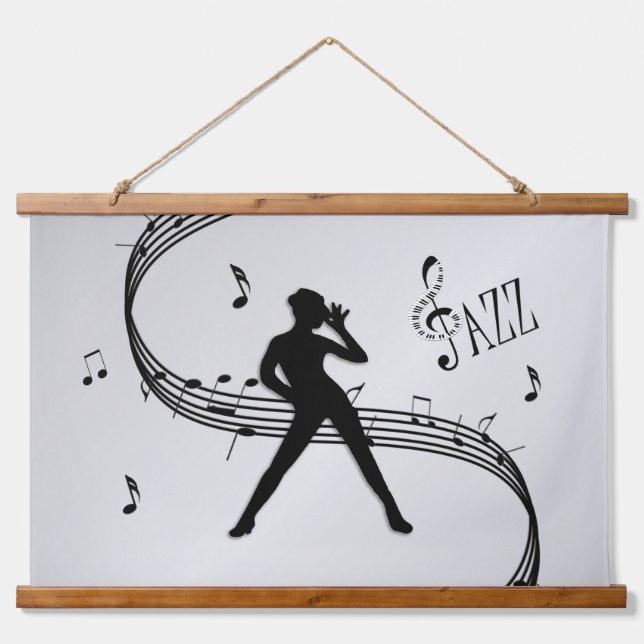 Jazz Dance Silver Wandteppich Mit Holzrahmen (Vorne)