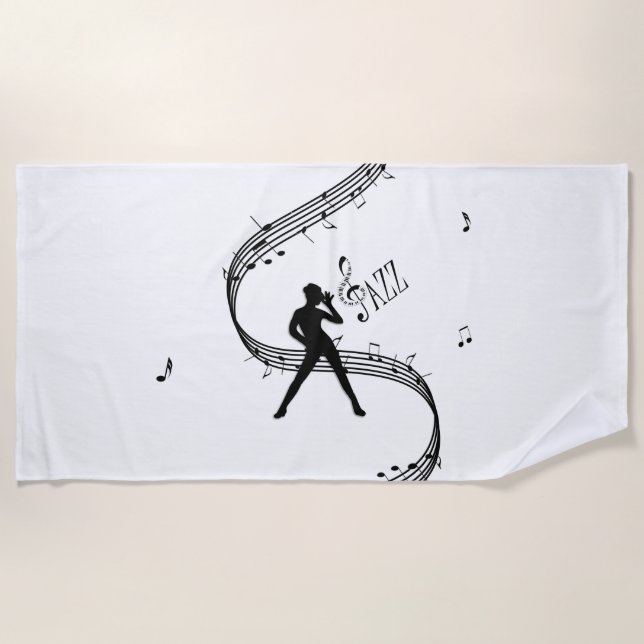 Jazz Dance Strandtuch (Vorderseite)