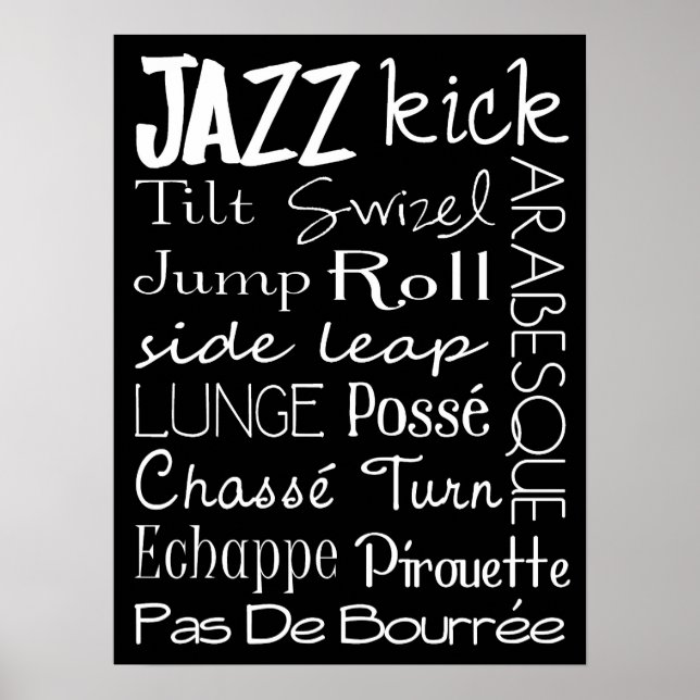 Jazz Dance Subway Art Poster (Vorne)