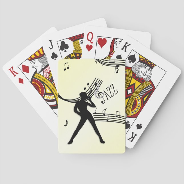 Jazz Dance Yellow Music Bicycle Playing Cards Spielkarten (Rückseite)