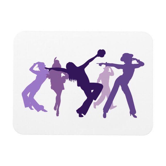 Jazz Dancers Illustration Magnet (Horizontal)