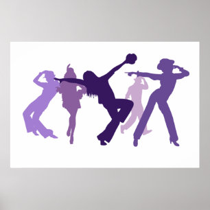 Jazz Dancers Illustration Poster