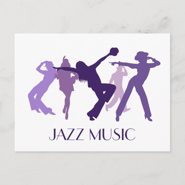 Jazz Dancers Illustration Postkarte (Vorderseite)