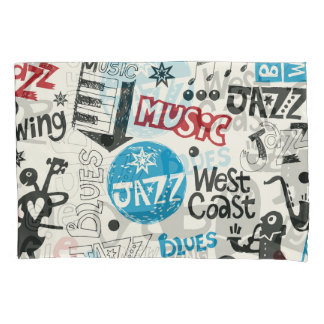 Jazz Doodle: Eklektischer Musik-Mix Kissenbezug