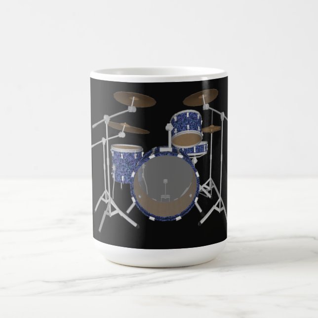 Jazz Drum Kit: Custom Blue Drums Set: Tasse (Mittel)