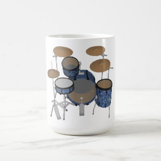 Jazz Drum Kit: Custom Blue Drums Set: Tasse