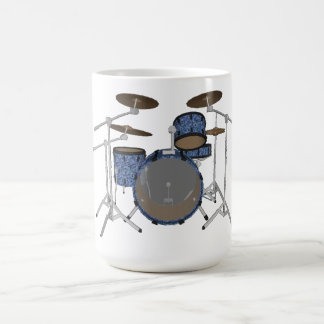 Jazz Drum Kit: Custom Blue Drums Set: Tasse