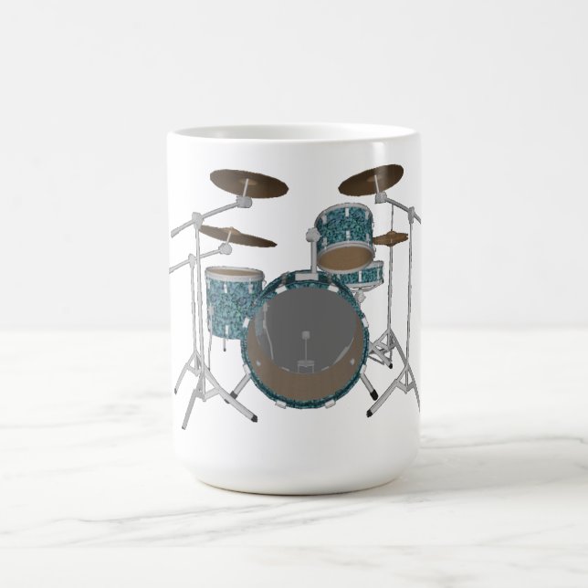 Jazz Drum Kit: Custom Green Drums Set: Kaffee Tass Kaffeetasse (Mittel)