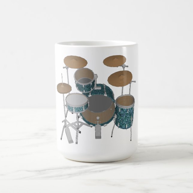 Jazz Drum Kit: Custom Green Drums Set: Tasse (Mittel)