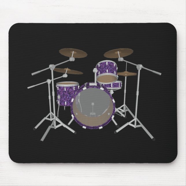 Jazz Drum Kit - Custom Violet Drums - Mousepad (Vorne)