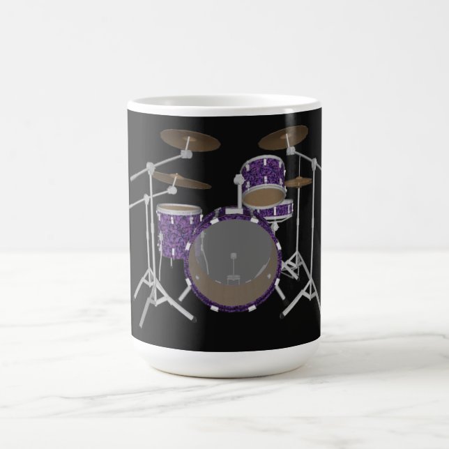 Jazz Drum Kit: Kundenspezifisches Violet Drums Set Tasse (Mittel)