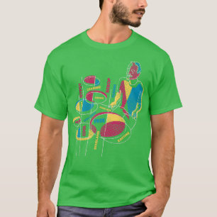 Jazz Drummer mit Jazz Genres T-Shirt