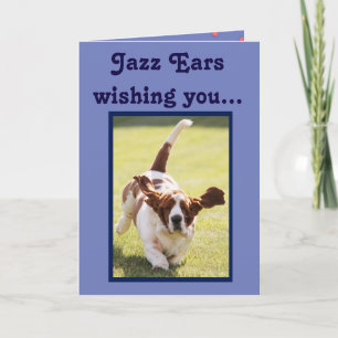 "Jazz Ears" & "Jazz Hands" on Funny Birthday Card Karte