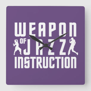 Jazz-Einführung für benutzerdefinierte Farbwanduhr Quadratische Wanduhr