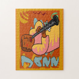 Jazz Fest Abstrakt Oboe Player Puzzle