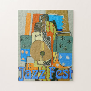 Jazz Fest Abstrakte Musikinstrumente Puzzle
